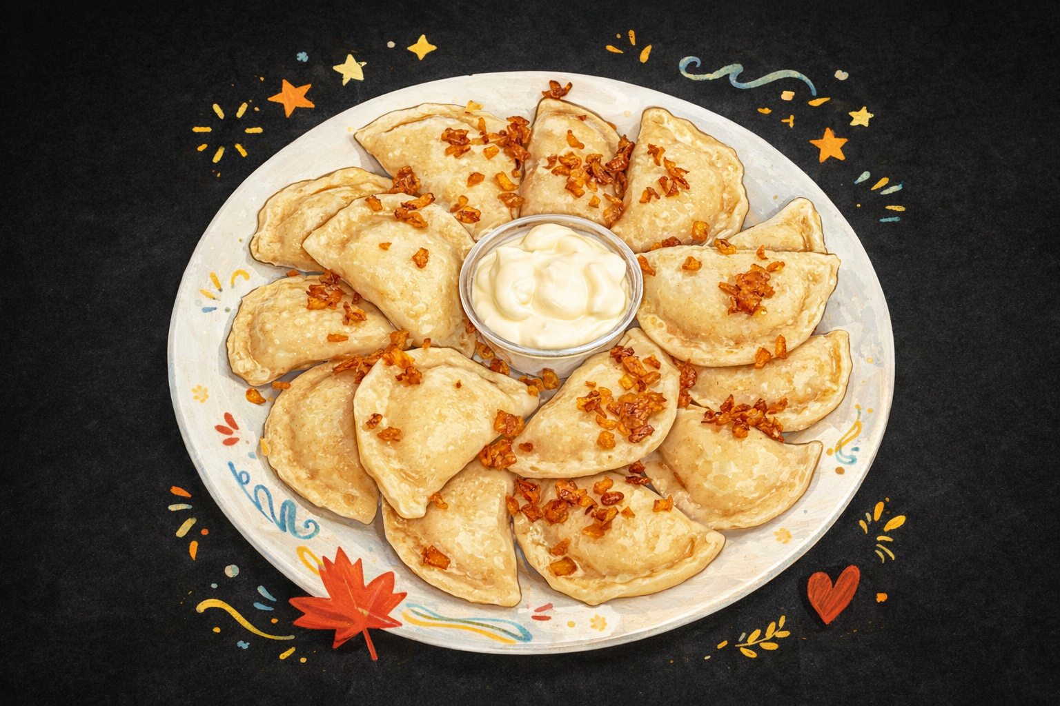DON'YA Perogy Plate